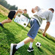 Hudora: Motiv Goal célzókeretes fém focikapu, 213 cm - fekete