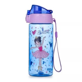 Ballerina: Műanyag kulacs - 500 ml, kék-rózsaszín
