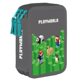 Playworld: 3 emeletes tolltartó pixel mintával, töltetlen