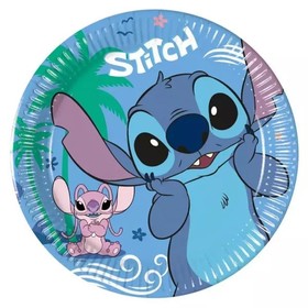 Stitch: Papír tányér - 20 cm, 8 db-os