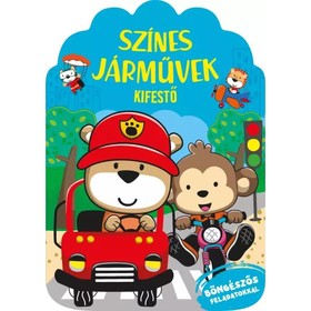 Színes járművek kifestő