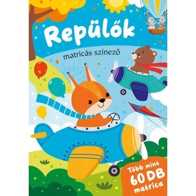 Repülők - matricás színező