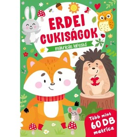 Erdei cukiságok matricás kifestő