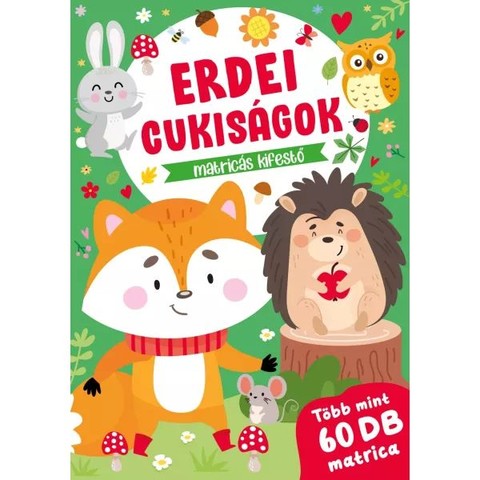 Erdei cukiságok matricás kifestő