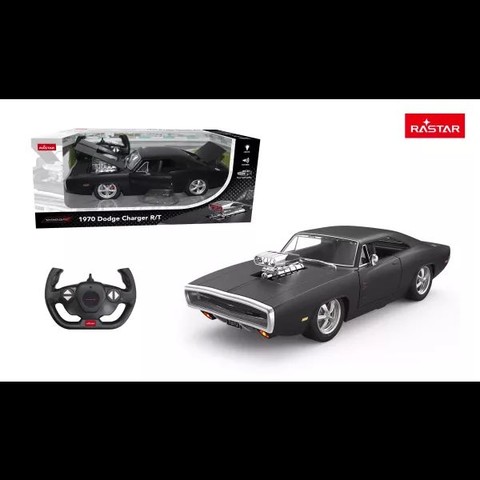 Rastar: Dodge Charger R/T fekete távirányítós autó - 1:16