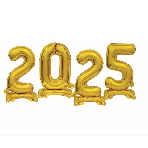 Foil balloon B&C, standing Digit - 2025 set
