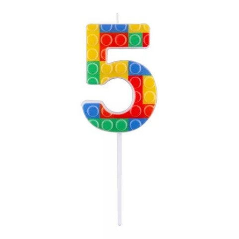 Építőkocka mintás gyertya - 5