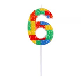 Építőkocka mintás gyertya - 6