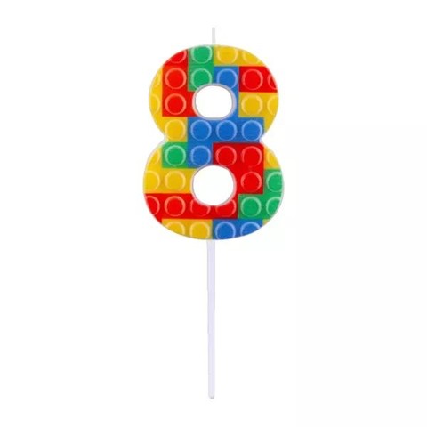Építőkocka mintás gyertya - 8
