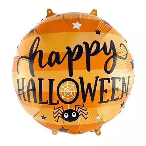 Happy Halloween fólia lufi - 46 cm, csomagolt