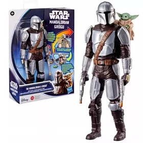 Hasbro: Star Wars Interaktív Angolul Beszélő Mandalóri és Grogu Játékfigura - 30 cm
