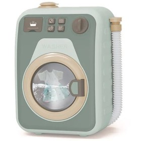 Mini mosógép játékszett működő funkciókkal, zöld - 23 cm