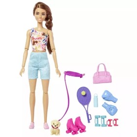 Barbie feltöltődés: Barna hajú fitness Barbie baba