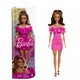 Barbie: Fashionista 65. évfordulós baba metálfényű pink ruhában
