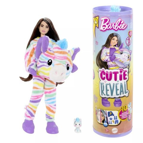 Barbie: Cutie Reveal meglepetés baba, 7. sorozat - Zebra