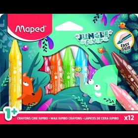 MAPED: Jungle Fever zsírkréta, vastag - 12 szín