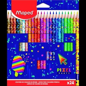 MAPED: Pixel Party háromszögletű színes ceruza készlet - 24 db-os