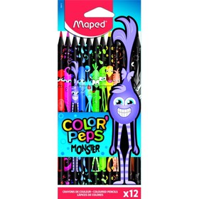 MAPED: Color Peps Monster színes ceruza készlet - háromszögletű, 12 db