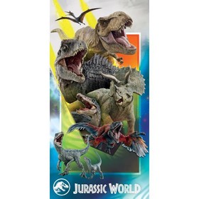 Jurassic World: Dinoszauruszok fürdőlepedő 70 x 140 cm