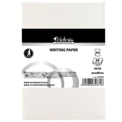 Victoria Paper: Írólap, famentes, A5, 50 db-os