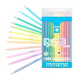 Mitama Pastel: Kerek színes ceruza készlet - 12 db-os