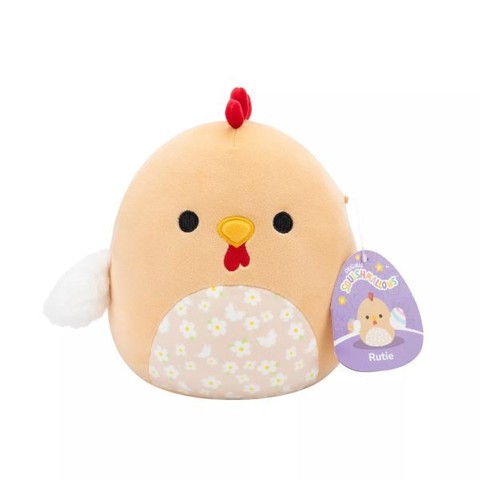 Squishmallows: Rutie, a barna kakas virágos hassal - 20 cm
