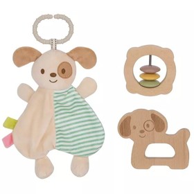 Tooy Toys: Bébijáték szett, fa - kutya