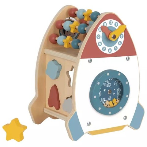 Tooky Toy: Foglalkoztató rakéta, fa