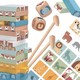 Tooky Toy: Állatos ügyességi építőjáték fából
