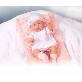 Puha játékbaba dobozban, pink - 33 cm