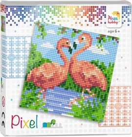 Pixel szett 4 alaplapos - 2 Flamingo