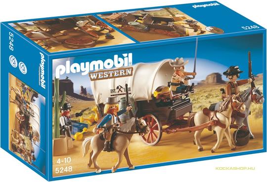 Playmobil 5248 - Vadnyugati banditák, ponyváskocsijukon