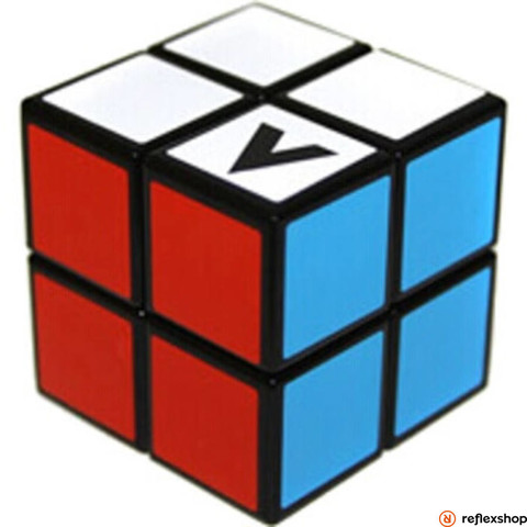 V-CUBE 2x2 versenykocka, fekete alapszín,  egyenes forma