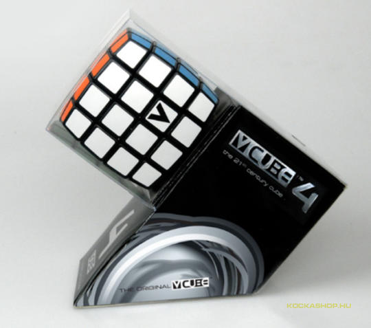 V-CUBE 4x4 versenykocka- fekete alapszín, lekerekített forma