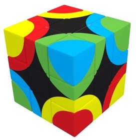 V-Cube 3x3 versenykocka-egyenes forma, Körök minta (matrica nélküli)