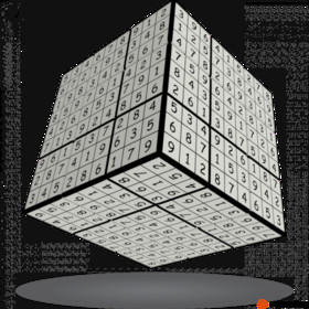 V-Cube 3x3 versenykocka-egyenes forma, V-udoku minta (matrica nélküli)