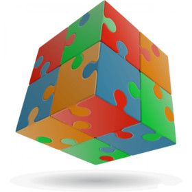 V-Cube 2x2 versenykocka-egyenes forma, Puzzle minta (matrica nélküli)
