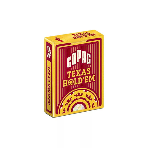 COPAG Texas Hold'em Gold piros, 2 nagy indexes 100% plasztik póker kártya