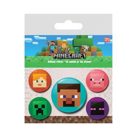 Pyramid MINECRAFT (FACES) BADGE PACK
