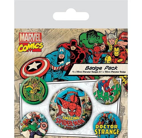 MARVEL COMICS (SPIDER-MAN) BADGE PACK