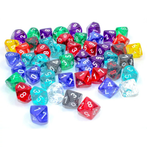 Chessex Translucent Polyhedral - d10(0-9) dobókocka