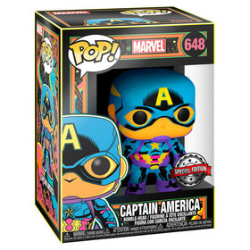 Funko POP! Marvel: Black Light - Captain America figura #648