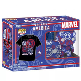  Funko POP! & Tee: Marvel Patriotic Age - Captain America figura és póló (M) 