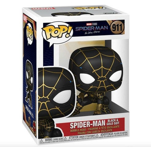 Funko POP! Marvel: Spiredman No way Home - Spider-man (Black-Gold) figura #911