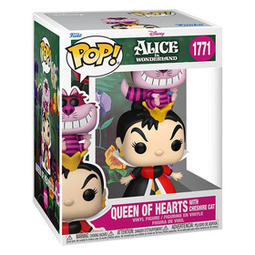 Funko POP! Premium Alice Csodaországban S3 – Szívek Királynője Cheshire Macskával vinyl figura 15,5 