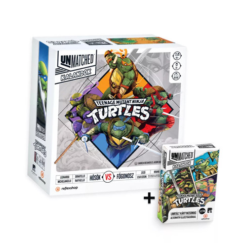 Unmatched Kalandok: Teenage Mutant Ninja Turtles társasjáték + AJÁNDÉK limitált kártyacsomag alterna