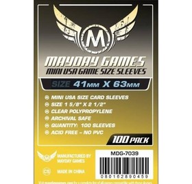 Mini USA Game Size Sleeves 41 X 63 MM (100 pack) (Yellow)