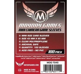 Mini Chimera Game Sleeves 43 X 65 MM (100 Pack) (Red)