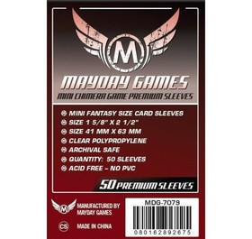 Premium Mini Chimera Game Sleeves 43 X 65 MM (50 Pack) (Dark Red)