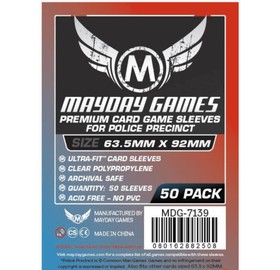Premium Custom Police Precinct Game Sleeves (pack of 50) (63.5 X 92 MM)